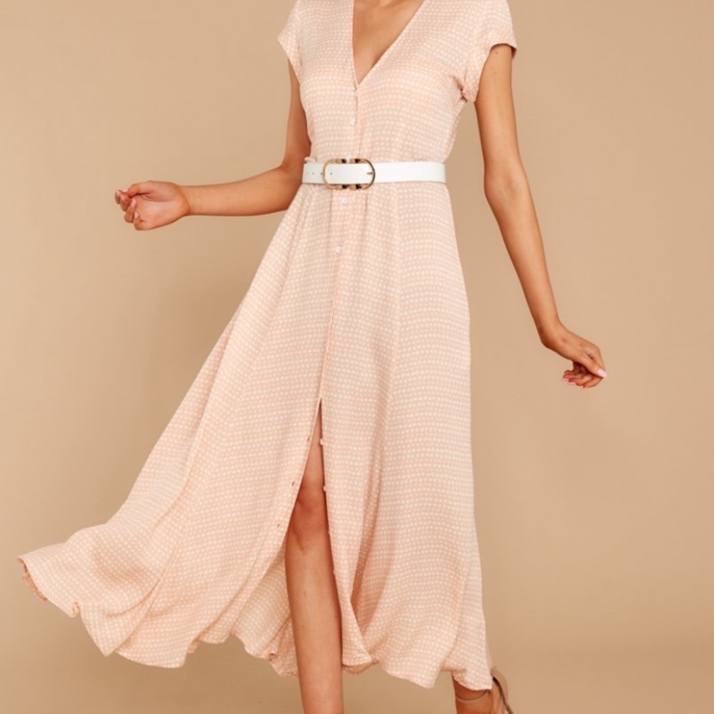 NWT Pink Blush Print Maxi Dress